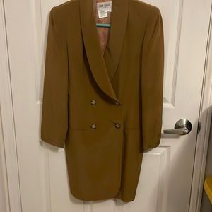 Women's Tan Double-Breasted Blazer